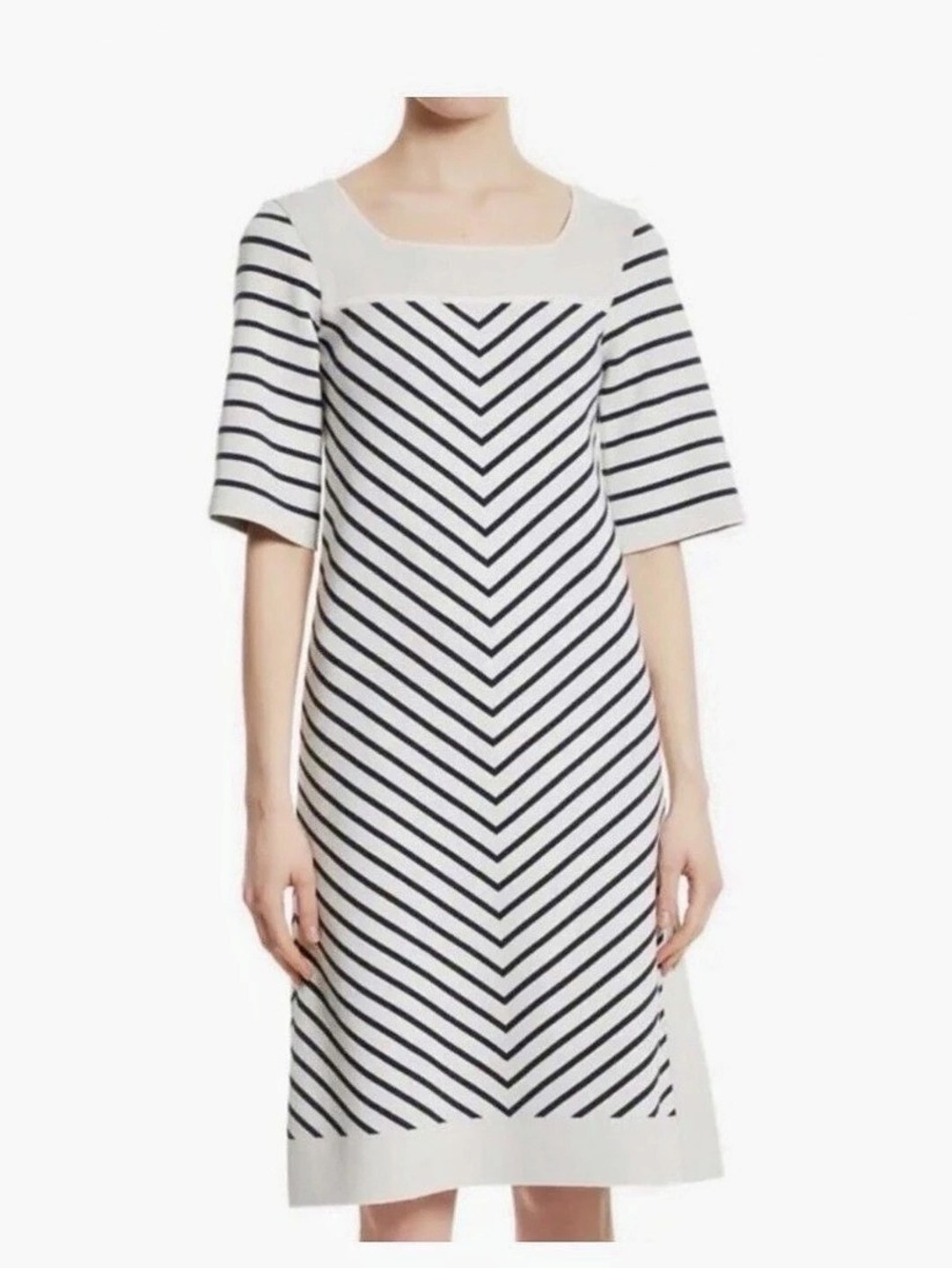 Tory Burch Mini Dress in White & Blue